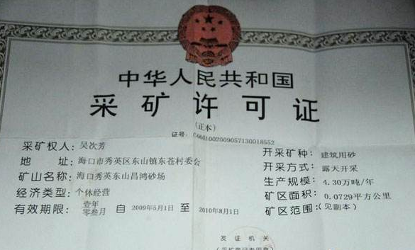 采礦許可證辦理材料以及流程？